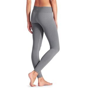 Athleta Grey Shimmer Stripe Tights Full Length Yoga Running Women's Size Medium